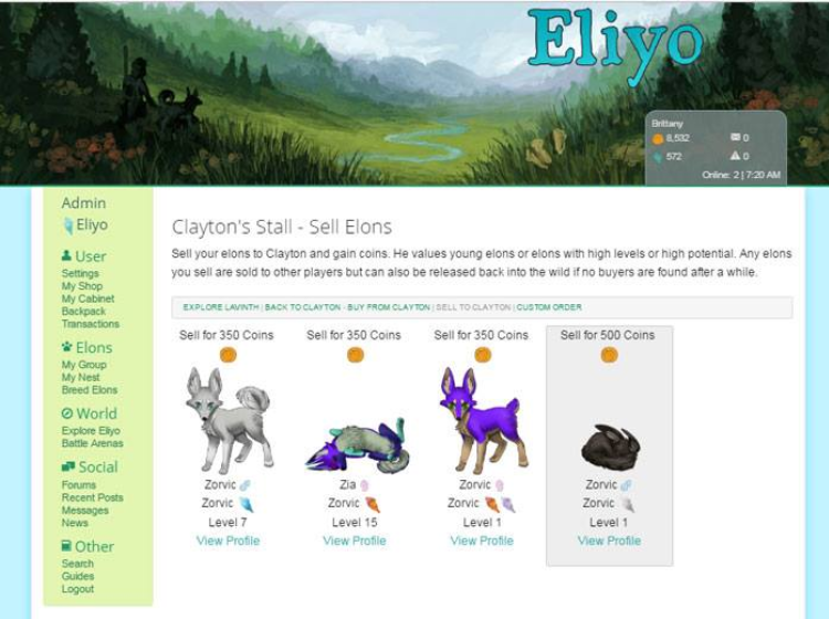 Eliyo at Top Web Games