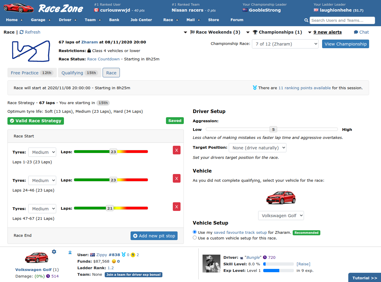 RaceZone at Top Web Games