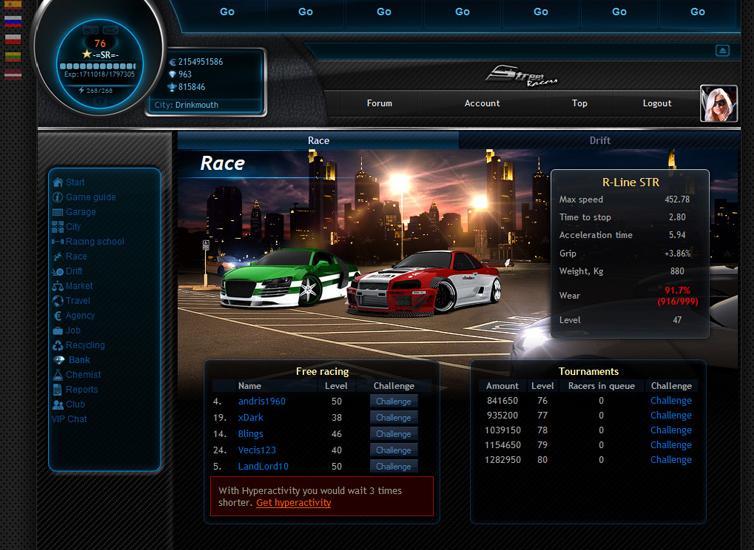 Street Racers at Top Web Games
