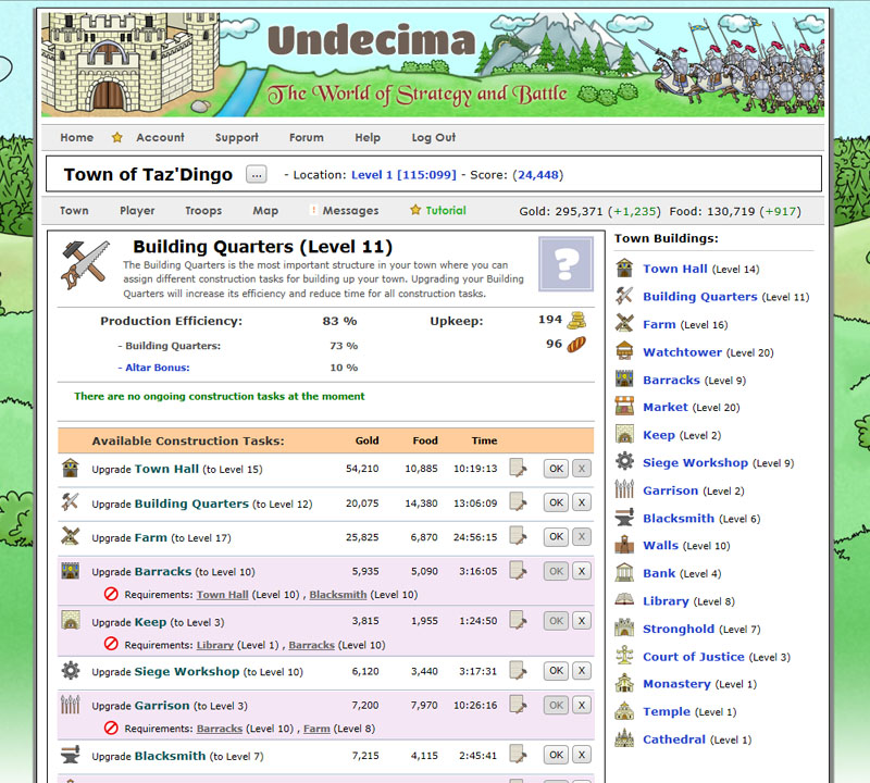 Undecima at Top Web Games