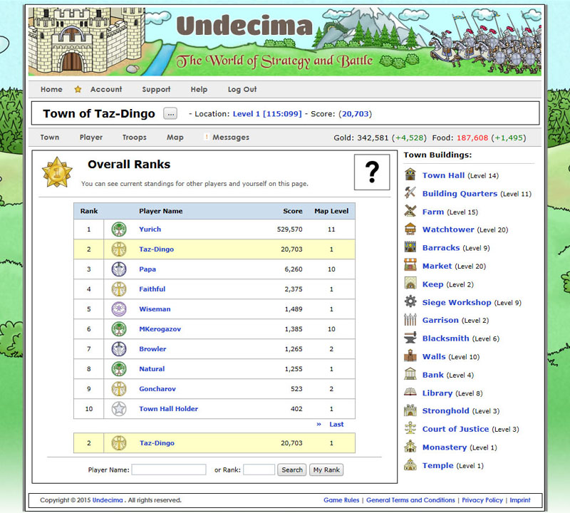 Undecima at Top Web Games