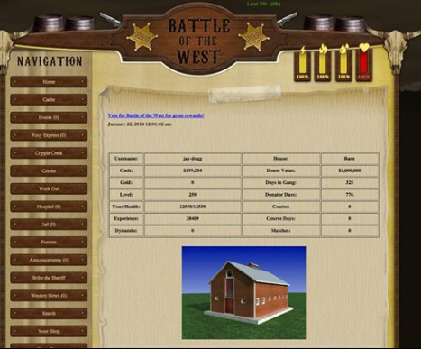 Battle of the West at Top Web Games