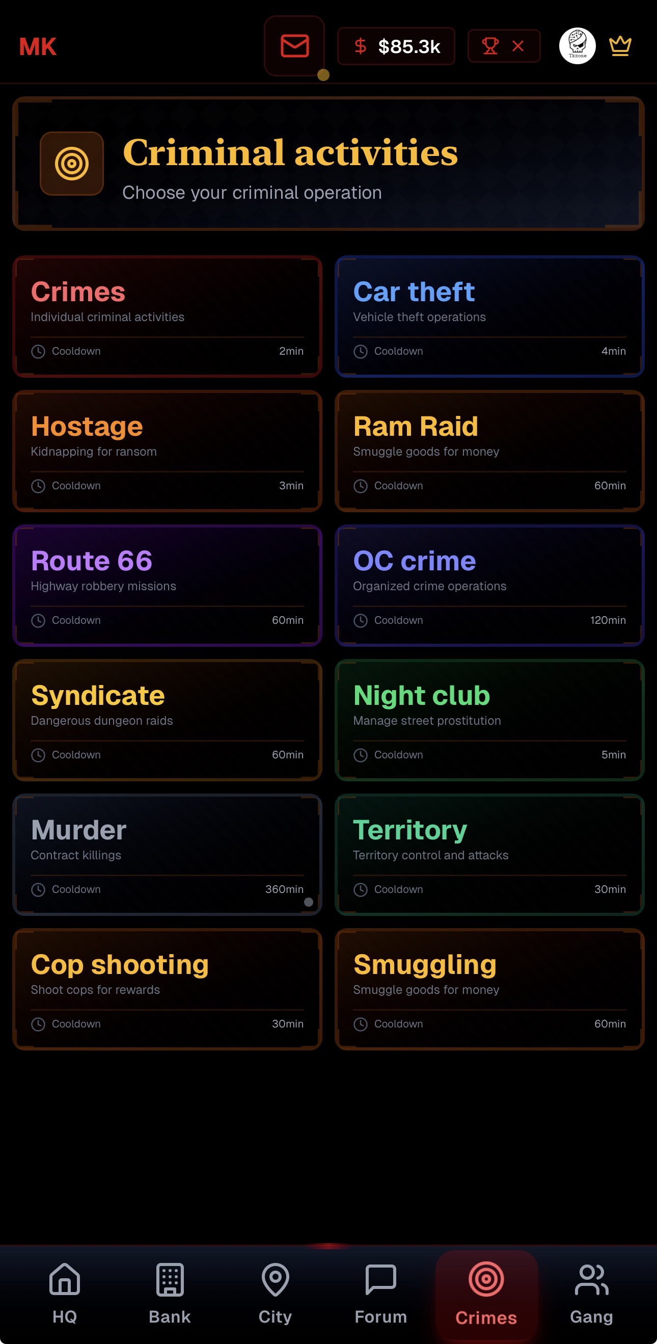 Mafiakill at Top Web Games