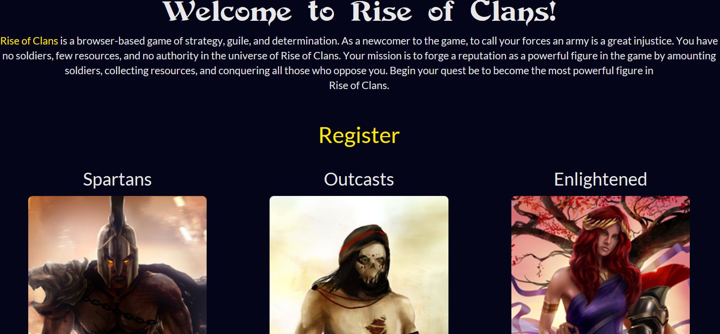 Rise of Clans at Top Web Games