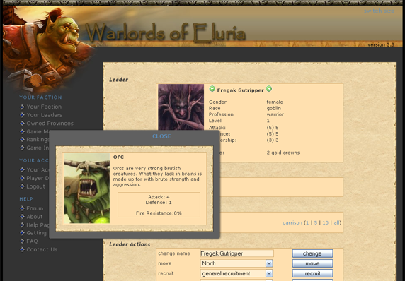 Warlords of Eluria at Top Web Games
